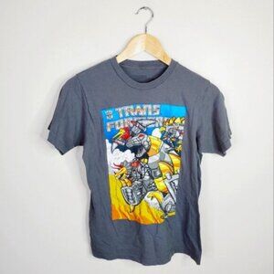 Transformers Y2K Girly Graphic 2000s Megan Fox Grey Tee S